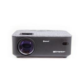 Emerson EVP-2001C 150" Portable Projector with 100" Portable Screen, Bluetooth, HDMI & USB Inputs, Dual Speakers, and Carrying Case – Ideal for Movie Nights, Home Entertainment, and Presentations