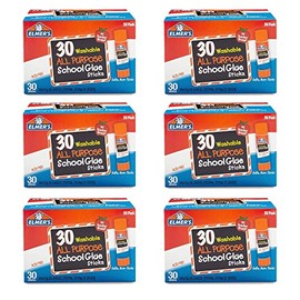 Washable School Glue Sticks, 30/Box, Sold as 1 Box, 6PACK , Total 6 Box