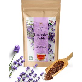 Majestic Tea_ LAVENDER FIELDS| Pure Rooibos Tea | Naturally Decaf |100% Natural Ingredient, Non-GMO| Pyramid Teabags Premium Leaves (50 Count)