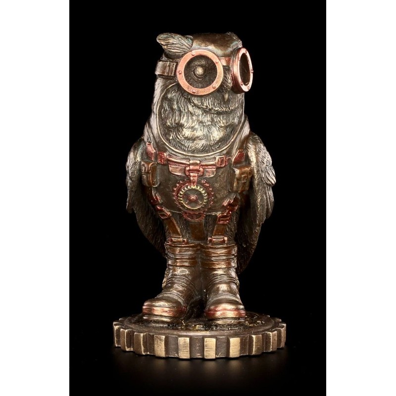 Steampunk Figurine Retro Owl Veronese