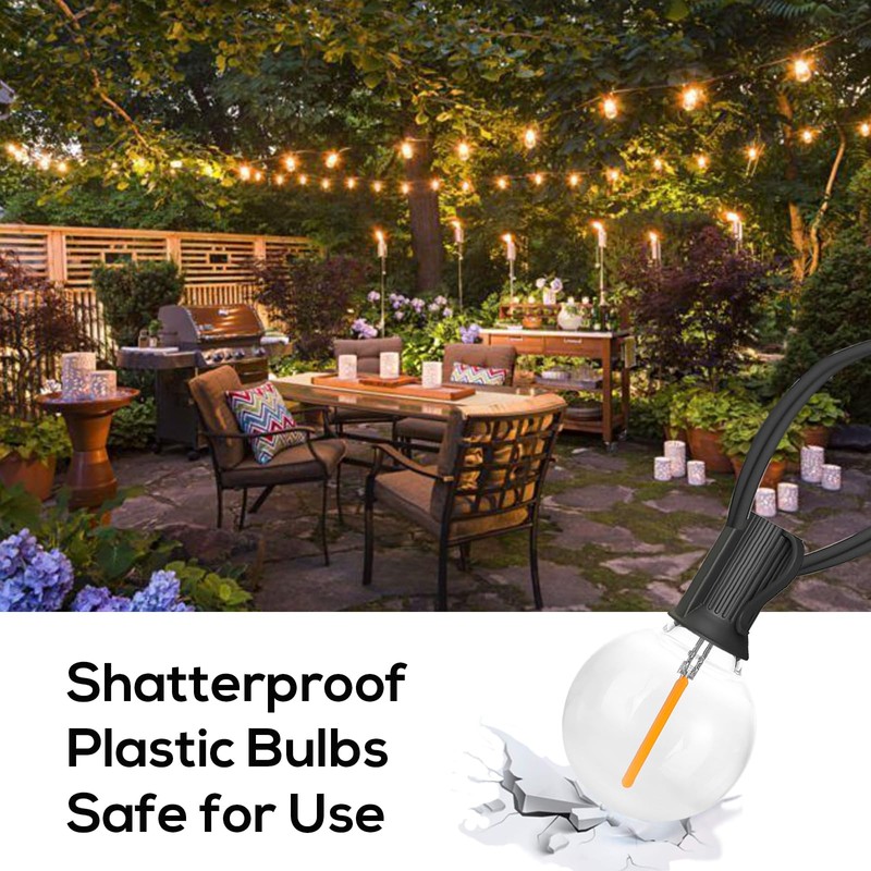 Banord 100FT G40 Globe String Lights, 2700K LED Outdoor Patio
