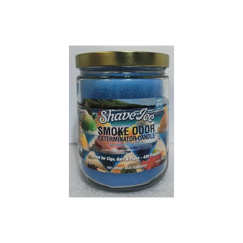 Smoke Odor Exterminator 13oz Jar Candle, Shave Ice 2 Pack.
