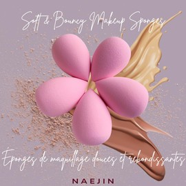 5 PCS Makeup Sponge Set, Soft & Bouncy Makeup Blender For Everyday Easy Flawless Makeup Application, High Quality Classic Teardrop Shape