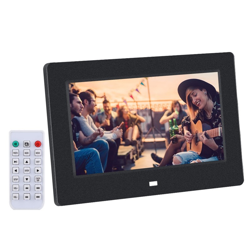 7Inch 1024*600HD Digital Photo Picture Frame Alarm Clock Player Album