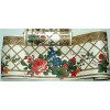Village Wallpaper Border Village Mixed Hanging Flowers and Lattice #597901