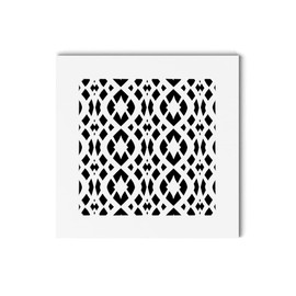 Saba Air Vent Cover Grille - Acrylic Fiberglass 8" x 8" Duct Opening (10" x 10" Overall) White Finish Decorative Register Covers for Walls and Ceilings, Charlotte (8" x 8", White)