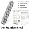 Stainless Steel Small Block Engine Hex Bolt Kit Compatible with