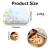 mkemka 6Pcs Mini Tin Box Rectangular Iron Tin Box Portable