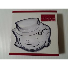 Mikasa Holiday Collection Clear Glass Snowman 5.5" Candy Dish Christmas Party