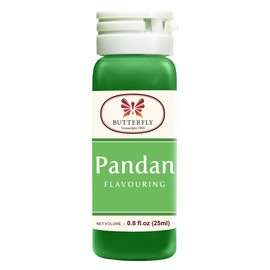 Butterfly Pandan Flavoring Extract 0.8 Oz (25 ml) — Paste-Strength Pandan Extract for Baking, Drinks, Waffle Mix, Buko Desserts, Syrup & Lattes