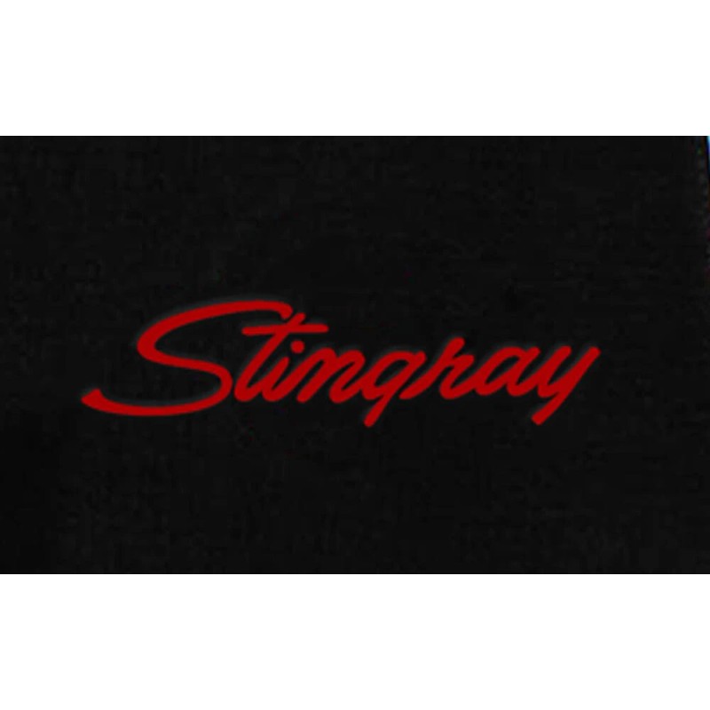AFM NEW! Black Floor Mats 1968-1982 Chevy Corvette W/ Embroidered