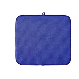 Microfibre Drying Mat for Kitchen Dish Drying Drainer Mat Absorbent Drying Mat Washing Up for Glass, Plate & Cup 16inch x 18inch 2 Pack (Blue 1 Pack)