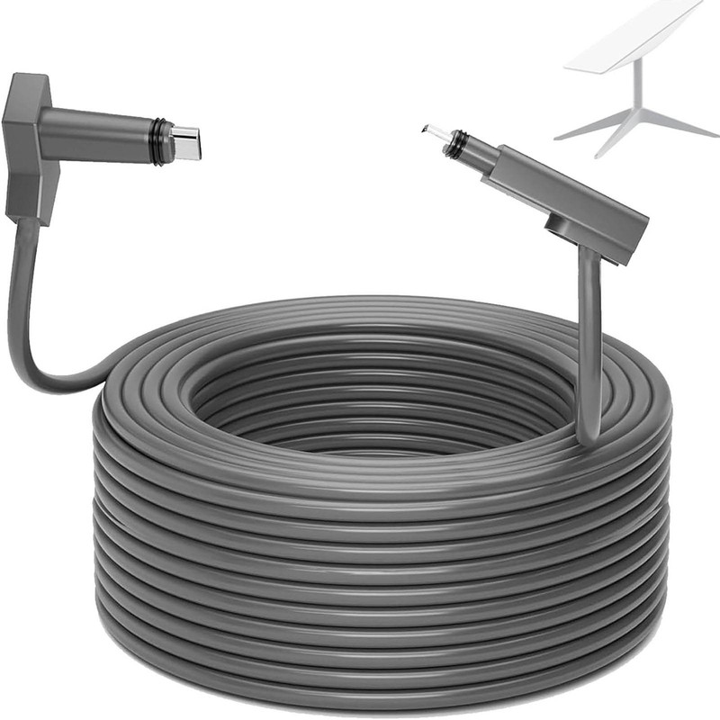 Rectangular Satellite Replacement Cable Waterproof Satellite Extension Cable Grey with