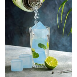 Reusacube Large 2" Reusable Ice Cubes, Chill Wine and Cocktails, Soothe Injuries, Washable, 4 Pack