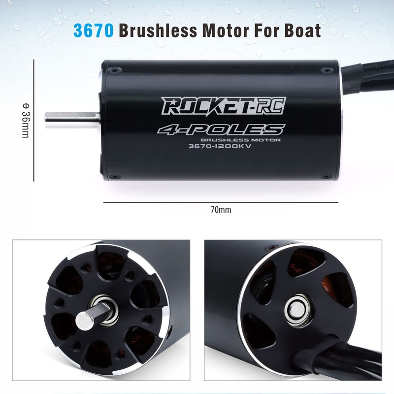Surpass Hobby Brushless Rc Boat Motor 3670 3050KV Brushless Motor