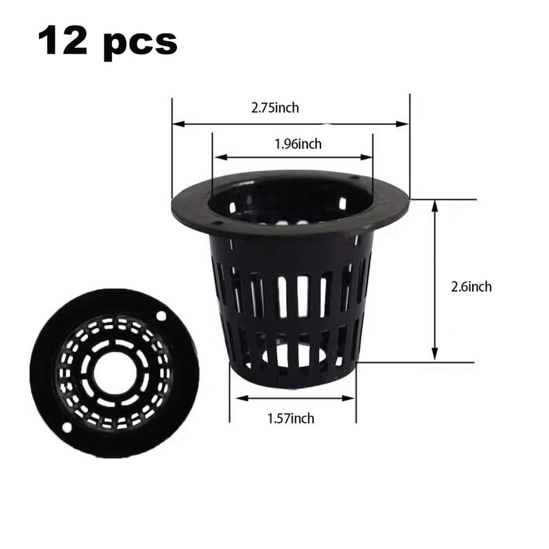 BENLIUDH 2.75inch Garden Plastic Slotted Mesh Net Cups Pots, Round