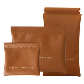 MIUPOO Cosmetic Bag Set, Women's Purse, Portable Mini Purse, Self-Closing Travel Make Up Bag, Mini Bag for Cosmetics, Headphones, Jewellery, Cards, Keys, Pack of 3, Coffee colour, Unique quick design