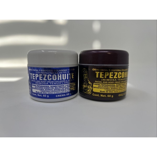 2 Pack CREMA DE TEPEZCOHUITE - Para DIA Y NOCHE  (Day & Night Cream) 60g Exp2024