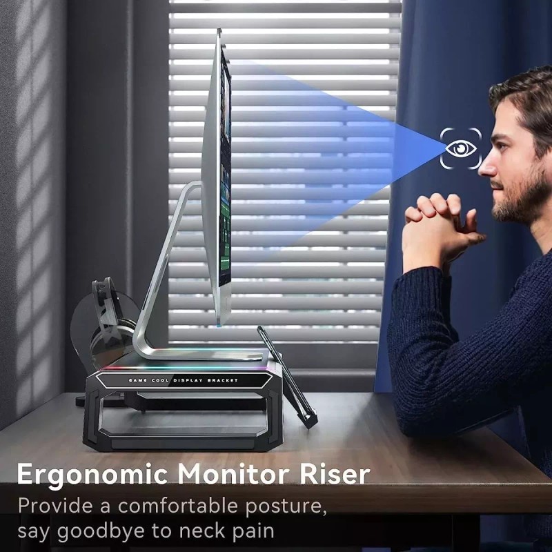 Ice Coorel Soporte Elevador Plegable Para Monitor Game Juego Con