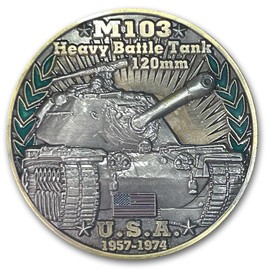 M103 120mm Heavy Tank USA vs USSR Cold War Combatants Challenge Coin