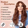 NAYOO Long Auburn Wavy Wig for Women 26 Inch Middle