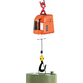 3-in-1 Electric Hoist Winch, Portable Power Hoist with Indicator Light, 1100LBS Metal Winch Crane with Rubber Protective Sleeve-25ft Lifting Height for Factories, Warehouses, Garages.