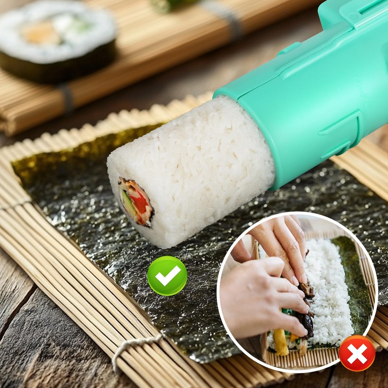 AISHN Sushi Roller 11.8 inches Sushi Bazooka Sushi Maker Chef
