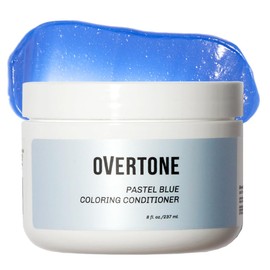 Overtone Color Depositing Semi-Permanent Hair Dye Conditioner - 8 oz For Natural & Color-Treated Hair, Moisturizing Shea Butter & Coconut Oil - Vegan & Cruelty-Free, Pastel Blue is now Glacier Mist