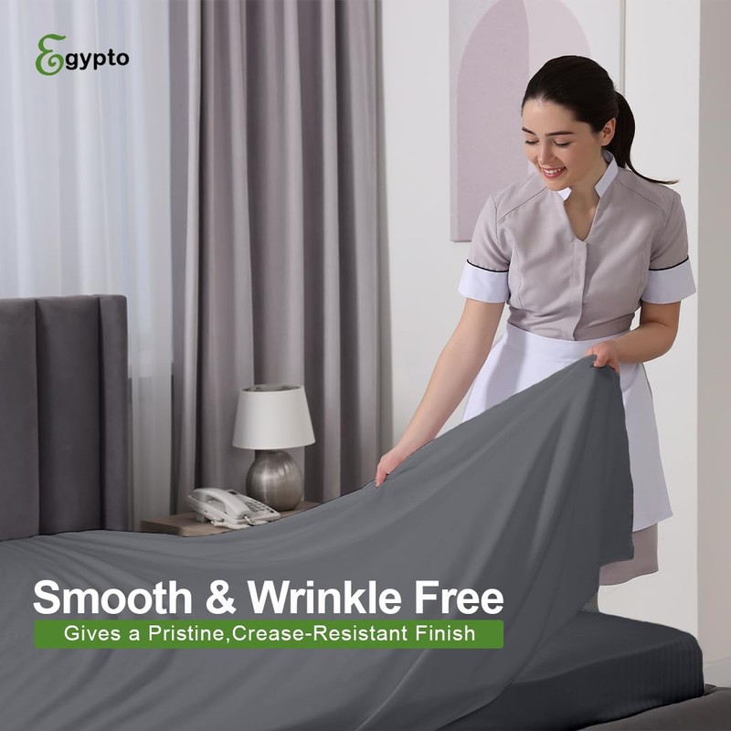 Egypto Easy Care Super King Flat Sheet – Breathable &
