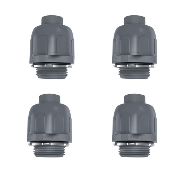 Liquid Tight Connector 180 Degree Flexible Conduit Connector 4pcs Plastic