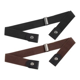 WUFGWBD 2 Pieces Of Buckleless Belts, Portable Belts, Creative Belts, Adjustable Belts, Elastic Belts, Clothing Accessories