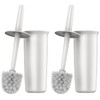 MR.SIGA Toilet Bowl Brush and Holder for Bathroom, White, 2