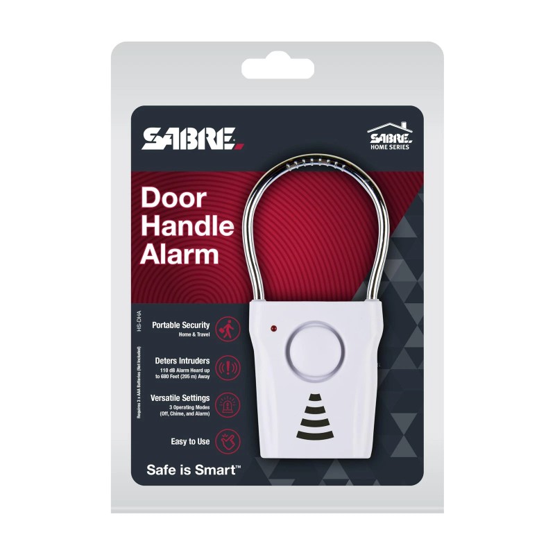 SABRE Door Handle Alarm – 110dB Door Alarm for Home