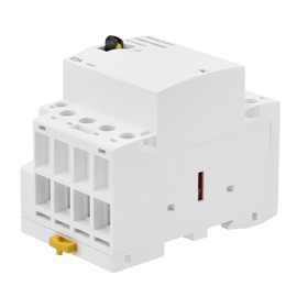 Heschen Modular Household AC Contactor, HSR1-63M/04, 63A, 4 Pole, 4NC, Four Normally Closed, 220VAC Coils, 35mm DIN Rail Mounting, with Manual Control Switch