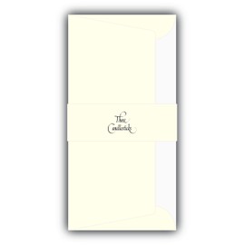 Three Candlesticks 20 Luxury Tissue-lined Envelopes for A4 Writing Pad, Size DL - White