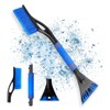 2-in-1 Extendable Car Snow Brush, Ice Scraper Car with Broom,