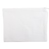 Threadart Canvas Pencil Pouch White with Zipper For Organization, Small