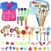YZNlife 52 Pcs Kids Sponge Paint Brush Set With Waterproof