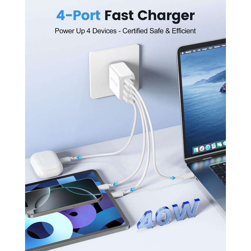 USB Wall Charger - White