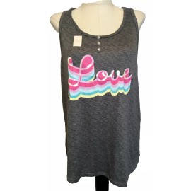 SECRET TREASURES MIX AND MATCH RELAXED FIT SUPERSOFT Gray Tank Sz. XL