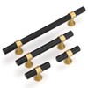Goldenwarm 10 Pack Black and Gold Cabinet Pulls 3 Inch