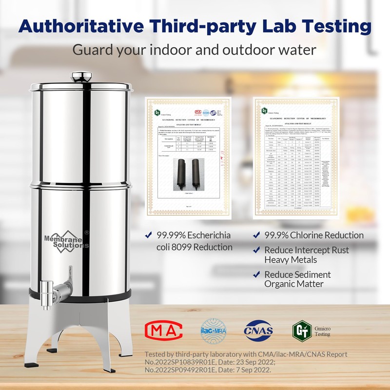 Membrane Solutions UV Countertop Gravity Water Filtration System Replacement Filter