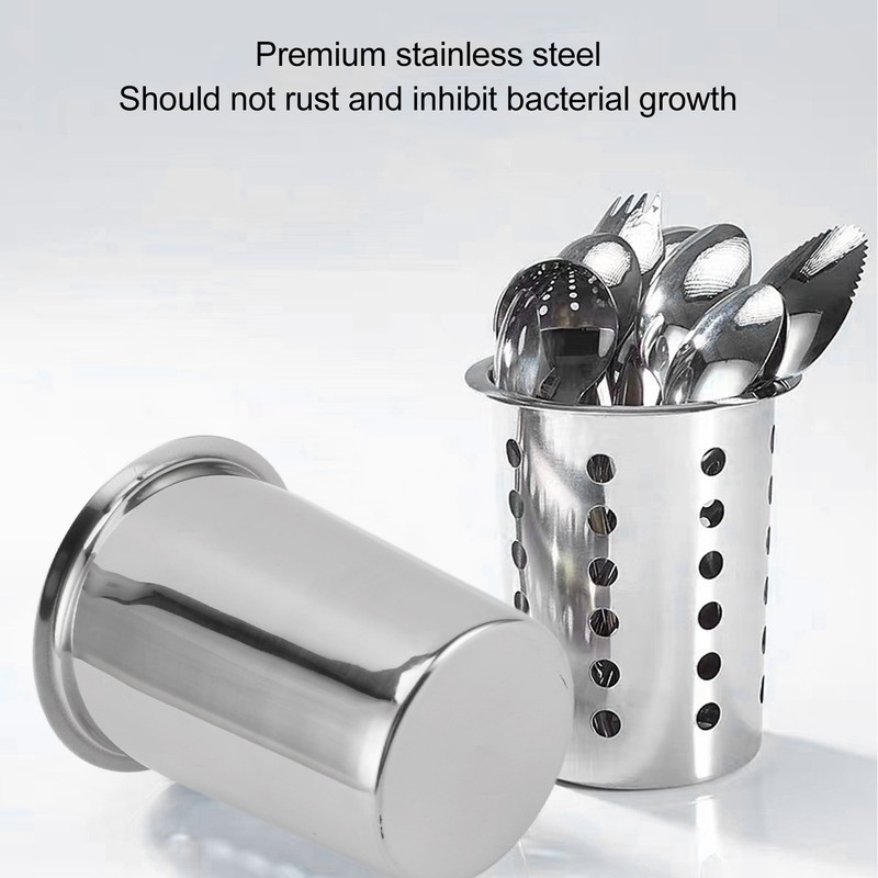Kitchen Utensil Holder Multipurpose Large Capacity Mess Proof 304 Stainless