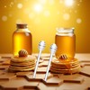 2Pcs Transparent 6" Glass Honey Dipper Sticks Stirring Sticks Server