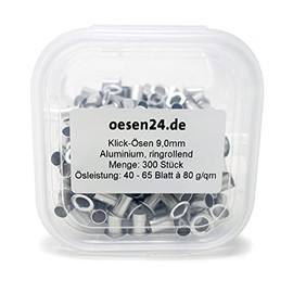 Click eyelets 9.0 mm, 40-65 sheets