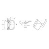 Silisto Balcony Door Handle, 7 x 4.5 x 12 mm,