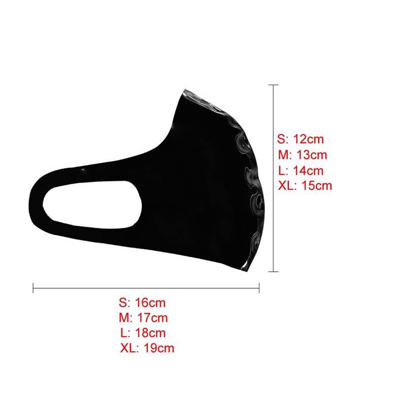 GREEFEI Black Latex Half Face Mask Handmade,Rubber Half Face Mask