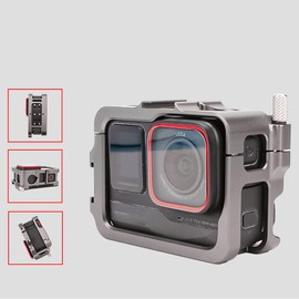 Buziba Metal Frame Case Aluminum Protective Cage Metal Frame Housing Mount for Insta360 Ace/Ace Pro Action Camera Accessories