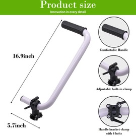 Ergonomic Trimmer Grip, String Trimmers Handle with Shoulder Strap Harness, Weed Eater Handle Extension with Bracket Clamp, Weedeater Handle for String Trimmer, Lawn Care and Landscaping