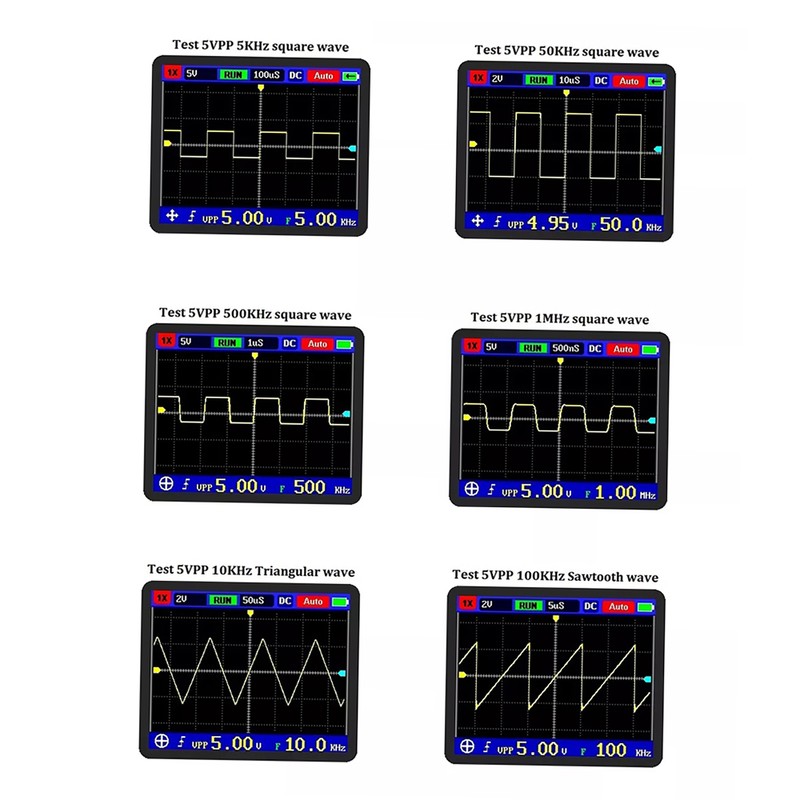 Digital Oscilloscope Handheld Oscilloscope Mini Size Oscilloscope with 5M Bandwidth
